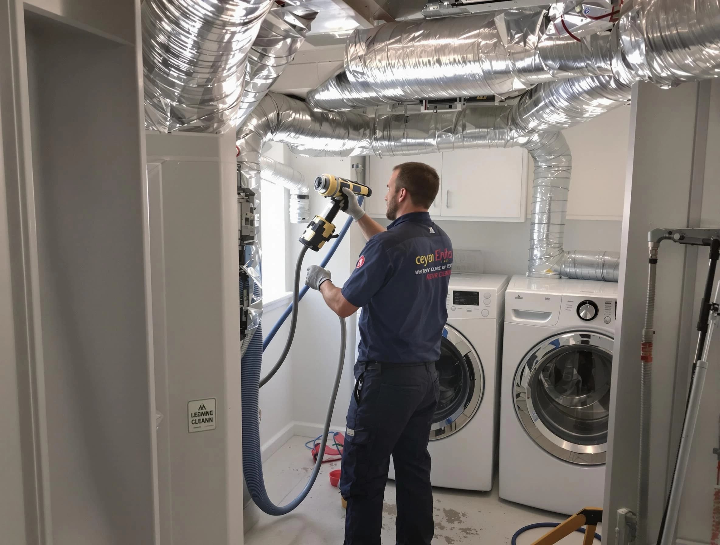 Clearfield Dryer Vent Cleaning specialist using advanced equipment for thorough duct cleaning in Clearfield