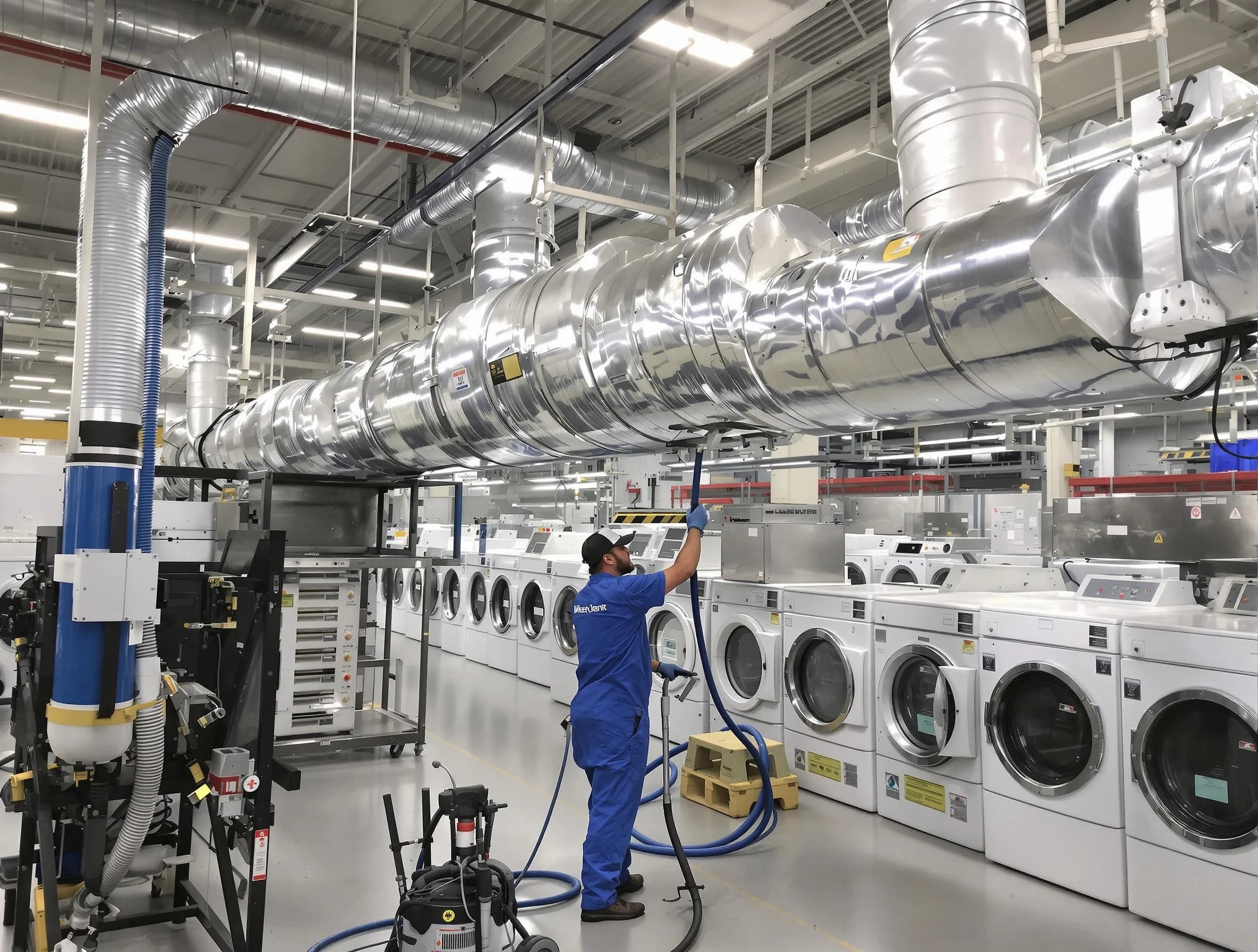 Clearfield Dryer Vent Cleaning team performing heavy-duty industrial dryer vent cleaning in Clearfield